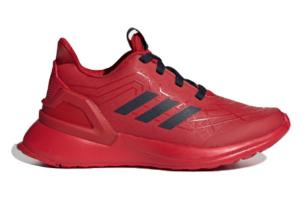 Adidas Rapidarun Spider Man K Nonslip Lightweight MID Top Детская беговая обувь Красный Черный Детский