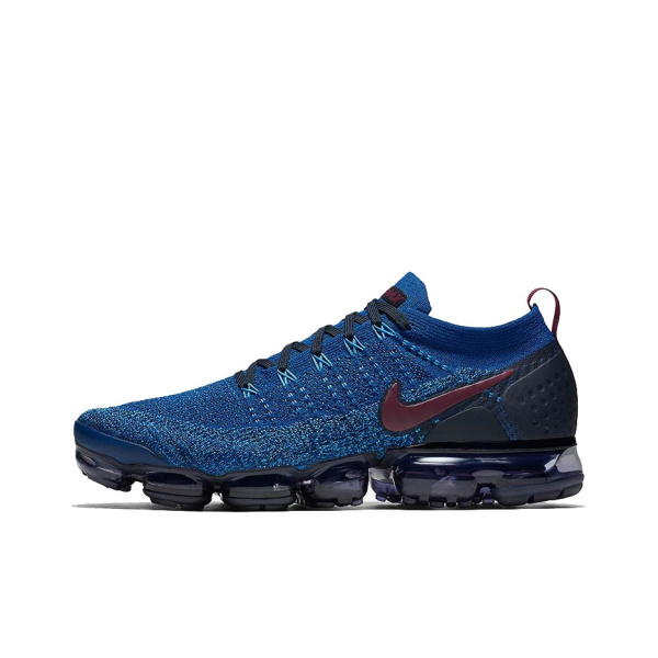 Nike VaporMax Flyknit 2 Low Топ Беговые кроссовки Мужской Морской синий