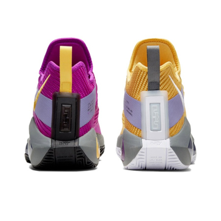 Nike Zoom Soldier 14 EP Солдат 14 Лейкерс Несовпадающий Круглый Носок Искусственная Кожа