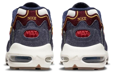 Nike Air Max 96 Low Топ Амортизирующие Повседневные Беговые Кроссовки Унисекс Джинсовый Синий