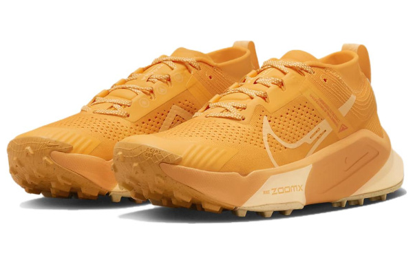 Nike ZoomX Zegama Trail Амортизация Противоскользящие Низкие Повседневные Беговые Кроссовки Женские Оранжевые