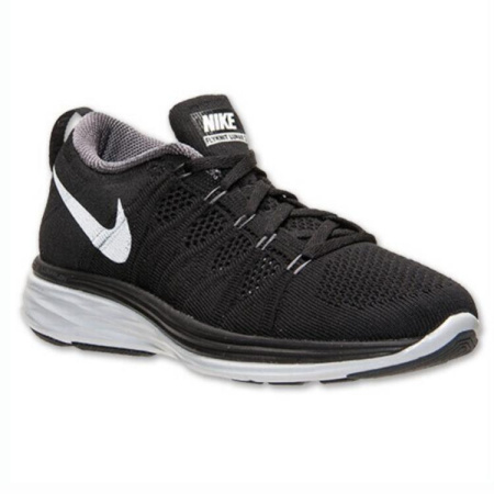 Nike Flyknit Lunar 2 Low Топ Беговые кроссовки Женские Черный