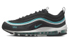 Nike Air Max 97 Устойчивые к истиранию Низкие Кроссовки с воздушной подушкой для бега Мужские Черные Синие