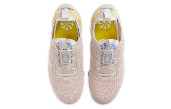 Nike Vapormax 2020 Low Верхний материал Низкий топ Беговые кроссовки Мужские Бежевый Оранжевый