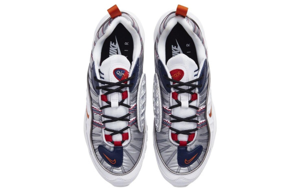 Nike Air Max 98 Спортивный ретро стиль текстиль синтетическая кожа низкий верх воздушная подушка для тренировок