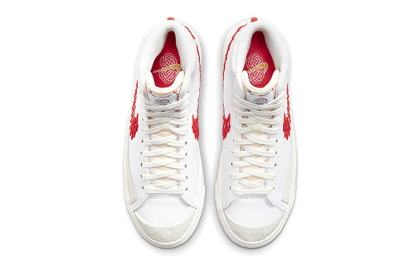 Nike Blazer CNY MID Топ Детские Скейтбординги Белый Красный