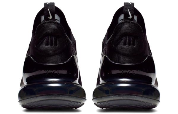 Nike Air Max 270 Canvas Low Top Air Cushion Повседневные Беговые Кроссовки Унисекс Черный Белый