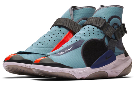 Nike Anti-slip Легкие Высокие Повседневные Беговые Кроссовки Унисекс Синие Оранжевые