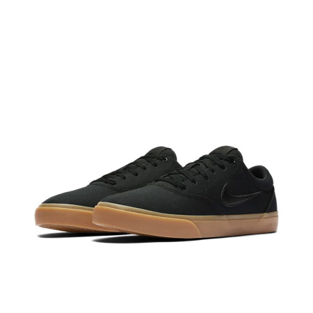 Nike SB Charge Холст Покрытие Противоскользящие Низкие Кроссовки для Скейтбординга Унисекс Черный Натуральная Резина
