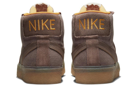 Nike SB Blazer MID Удобный MID Топ Скейтборд Кроссовки Унисекс Коричневый