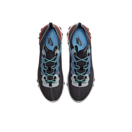 Nike React Element 55 Ткань Амортизация Противоскользящие Низкие Кроссовки для Бега Унисекс Серый Синий