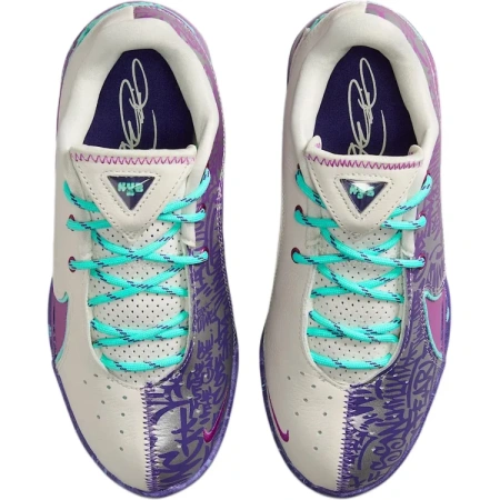 Nike LeBron 22 Устойчивые к истиранию Низкие Детские Баскетбольные Кроссовки Фиолетовые