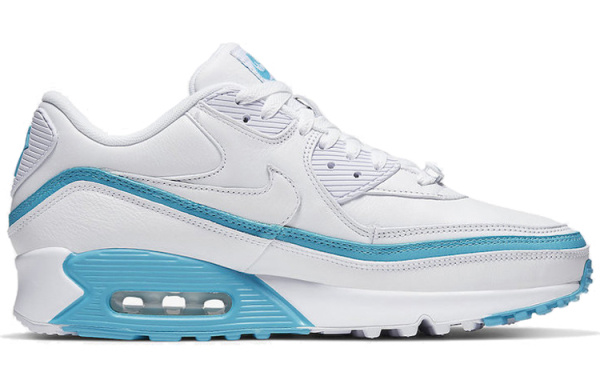UNDEFEATED X Nike Air Max 90 Low Топ Воздушная Подушка Повседневные Беговые Кроссовки Унисекс Белый Синий