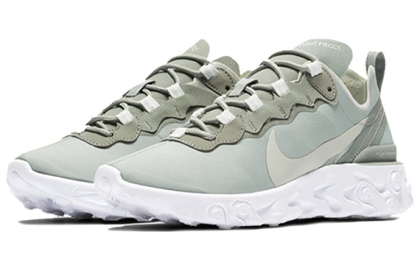 Nike React Element 55 Амортизация Противоскользящие Низкие Беговые Кроссовки Женские Слюдяной Зеленый