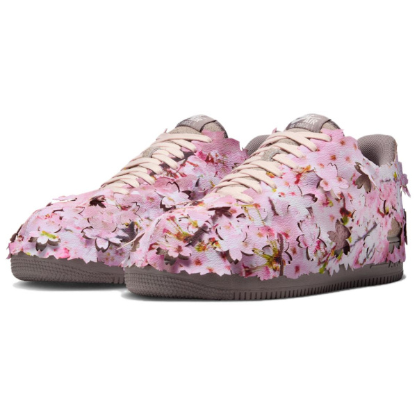 Nike Air Force 1 Скейтборд Кроссовки Мужские Серый Розовый