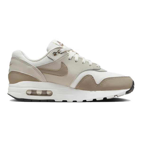 Nike Air Max 1 Амортизация Устойчивость к истиранию Дышащие Низкие Кеды для Детей Лайфстайл Белый Коричневый Детский