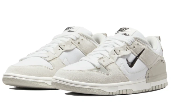 Nike Dunk Disrupt 2 Замша Текстиль Перерабатываемый материал Низкие кеды для скейтбординга Женские Серый Белый