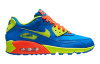 Nike Air Max 90 Комфортные Устойчивые к Износу Низкие Кроссовки для Детей Lifestyle Синий Желтый Красный Подростки