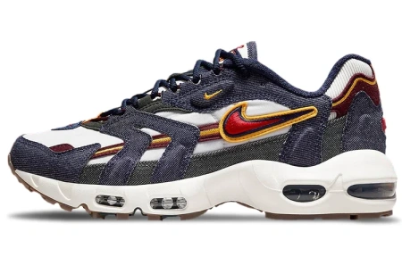 Nike Air Max 96 Low Топ Амортизирующие Повседневные Беговые Кроссовки Унисекс Джинсовый Синий