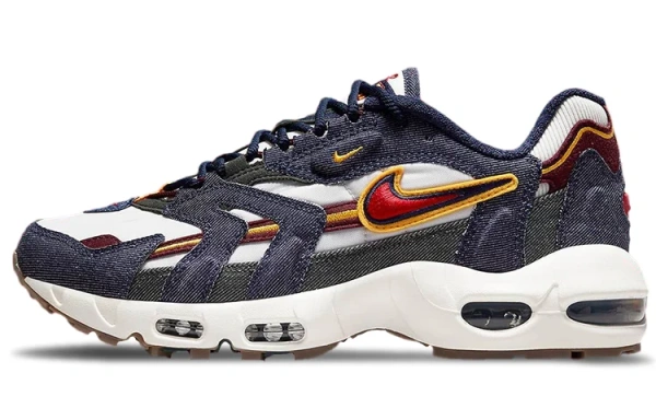 Nike Air Max 96 Low Топ Амортизирующие Повседневные Беговые Кроссовки Унисекс Джинсовый Синий