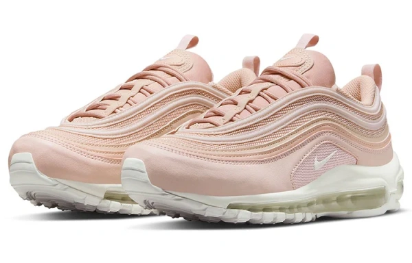 Nike Air Max 97 Vintage Устойчивые к истиранию Дышащие Низкие Повседневные Беговые Кроссовки Женские Розовые