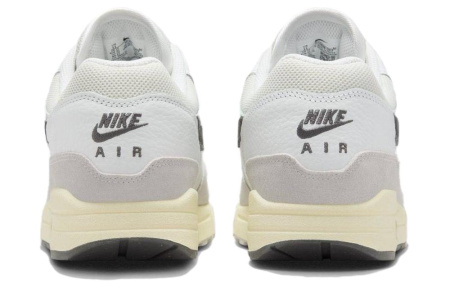 Nike Air Max 1 Low Топ Повседневные Беговые Кроссовки Мужские Белый Серый Черный