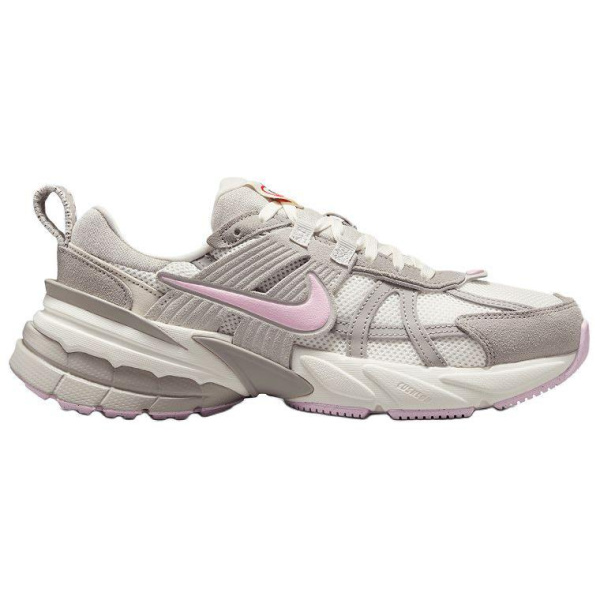 Nike V2K Run противоскользящие устойчивые к истиранию низкие беговые кроссовки для женщин белые серые розовые