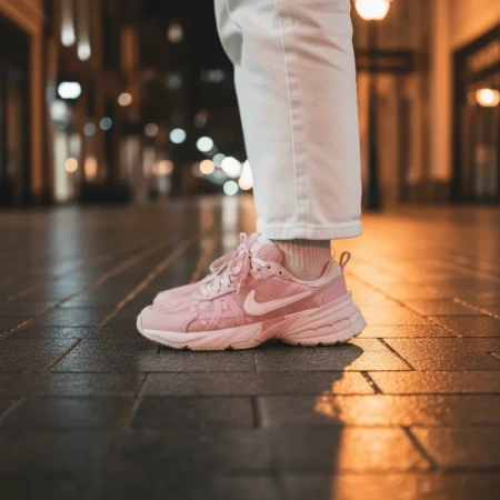 Nike V2K Run Сетка Устойчивая к истиранию Дышащий Низкий Топ Пена Резина Средняя Подошва Повседневные Беговые Кроссовки