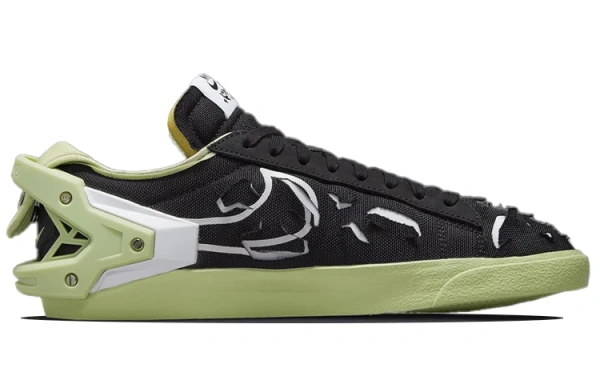 ACRONYM X Nike Blazer 'Черный' Городской техвир Низкие кроссовки для скейтбординга Унисекс Черный Зеленый