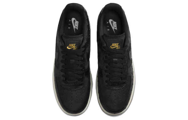 Nike Air Force 1 'Черный Ostrich' Низкие Кроссовки для скейтбординга Женские Черные