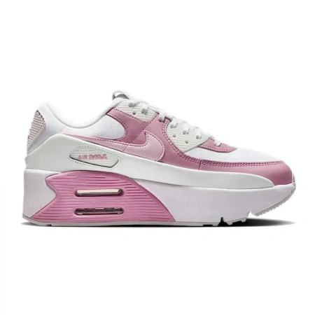 Nike Air Max 90 Low Топ Повседневные Беговые Кроссовки Женские Серый Красный