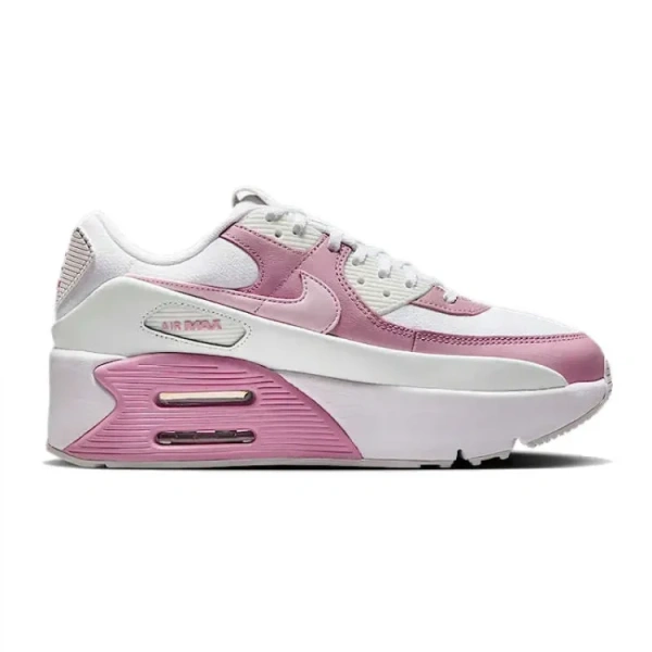 Nike Air Max 90 Low Топ Повседневные Беговые Кроссовки Женские Серый Красный