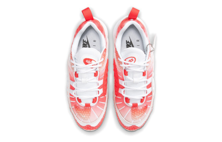 Nike Air Max 98 Синтетическая кожа Низкий топ Воздушная подушка Повседневные беговые кроссовки Женские Белый Красный