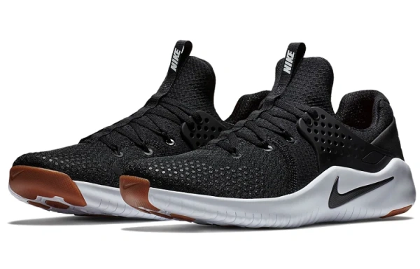 Nike Free TR V8 Нескользящие Легкие Низкие Кроссовки для Тренировок Мужские Черно-Белые