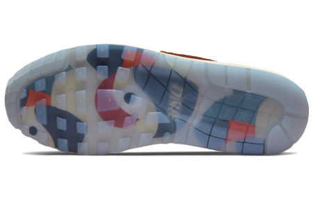 Kasina X Nike Air Max 1 Устойчивые к истиранию низкие повседневные беговые кроссовки унисекс коричневого цвета