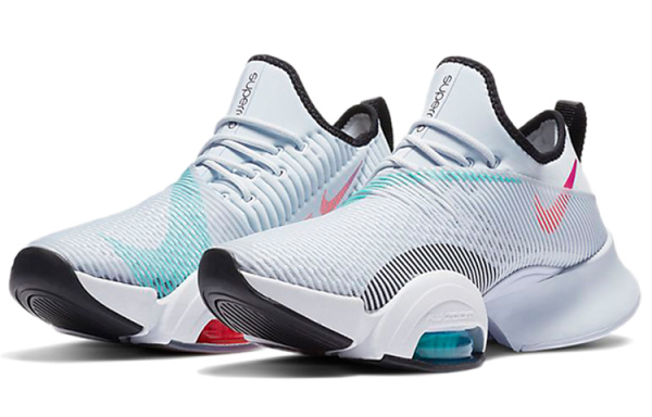 Nike SuperRep Air Zoom Амортизация Противоскользящие Низкие Кроссовки для тренировок Женские Белые Синие Красные