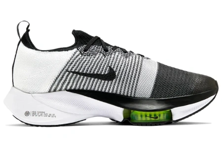 Nike Air Zoom Tempo Next% Ткань Низкий Верх Повседневные Беговые Кроссовки Мужские Черно-Белые