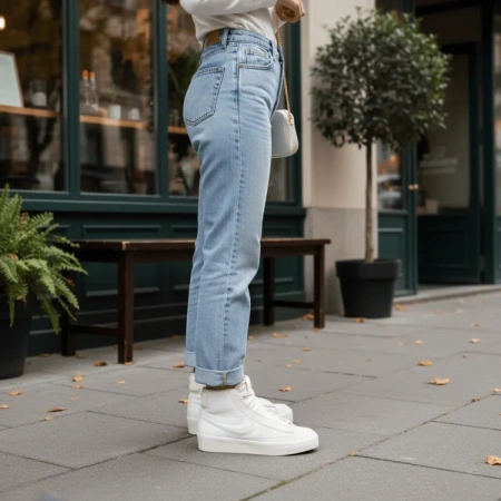 Nike Blazer Mid Топ Скейтборд Кроссовки Женские Белые