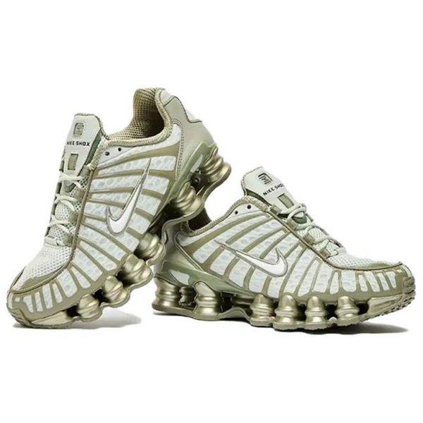 Nike Shox TL Series Противоскользящие Устойчивые к износу Низкие Повседневные Беговые Кроссовки Женские Зеленые