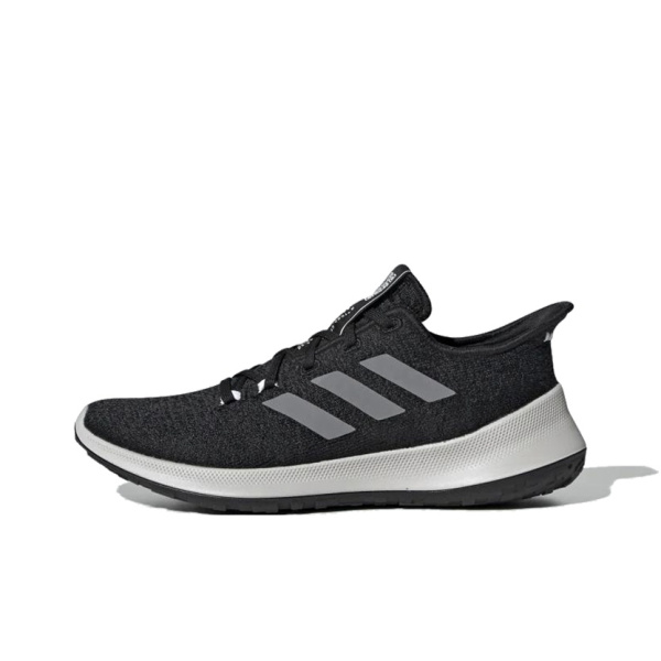 Adidas SenseBounce+ Комфортная ткань противоскользящие легкие низкий верх беговые кроссовки женские черный белый