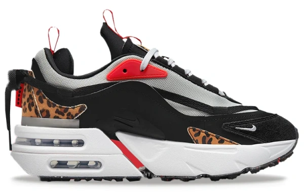 Nike Air Max Furyosal Low Топ Амортизирующие Повседневные Беговые Кроссовки Женские Черный Белый Красный