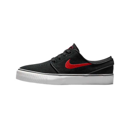 Nike SB Stefan Janoski Кожа Устойчивая к истиранию Низкие Кеды для Скейтбординга Детские Черные Красные