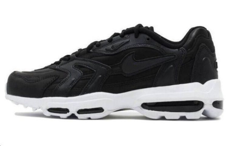 Nike Air Max 96 Удобная Амортизация Износостойкие Низкие Кроссовки для Бега Мужские Черные