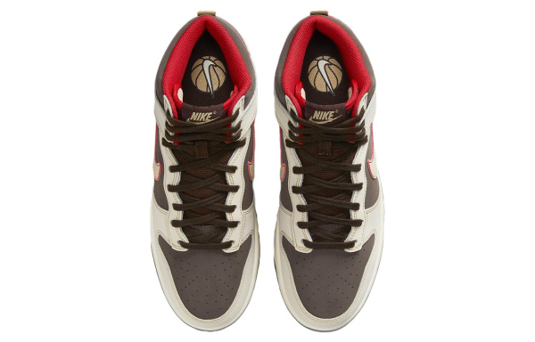 Nike Dunk High Топ Скейтборд Кроссовки Мужские Бежево-Коричневые