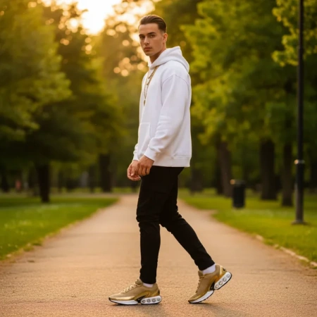 Nike Air Max DN Амортизация Износостойкие Низкие Кеды Повседневная Обувь Женская Золотая