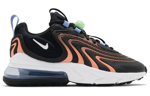 Nike Air Max 270 Low Топ Амортизирующие кроссовки для бега на длинные дистанции Женские Черные Розовые