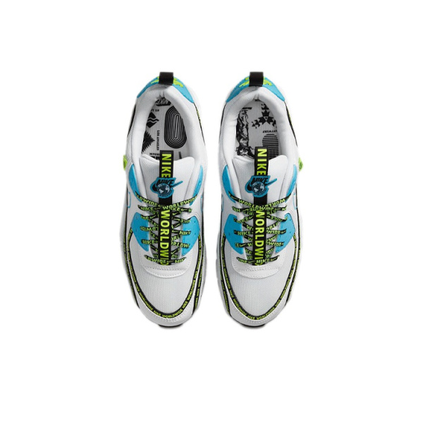 Nike Air Max 90 Синтетическая кожа Низкие кеды с воздушной подушкой для повседневного бега Унисекс