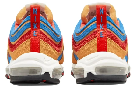 Nike Air Max 97 Vintage Low Top Повседневные Беговые Кроссовки Мужские Желто-Красно-Синие