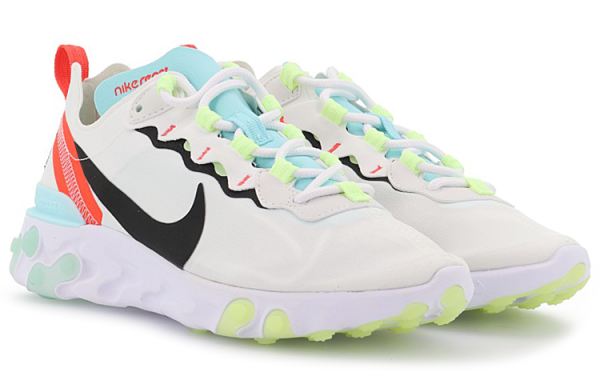 Nike React Element 55 Ткань Амортизация Противоскользящие Устойчивые к истиранию Низкий Топ Беговые кроссовки Женские