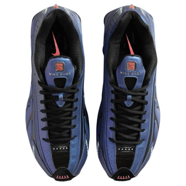 Nike Shox R4 Устойчивые к истиранию Низкие Беговые кроссовки Мужские Фиолетовые
